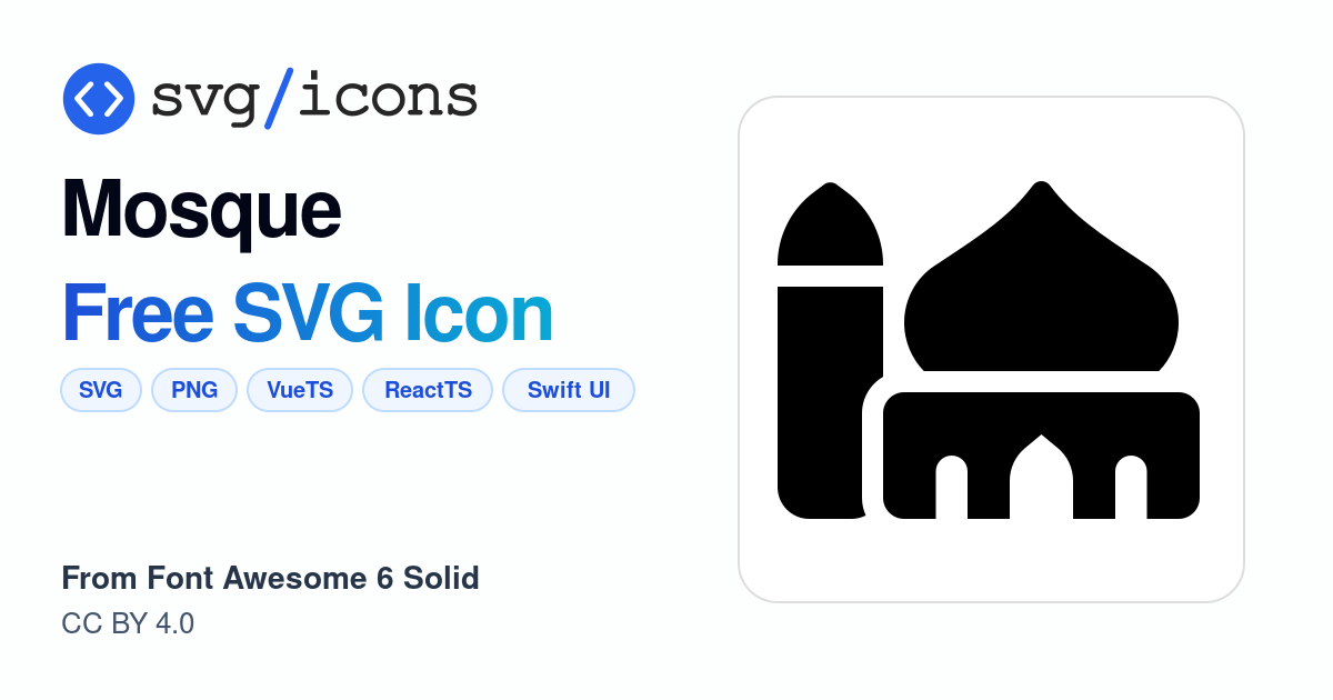 Mosque SVG Icon - Free Mosque PNG & SVG Download