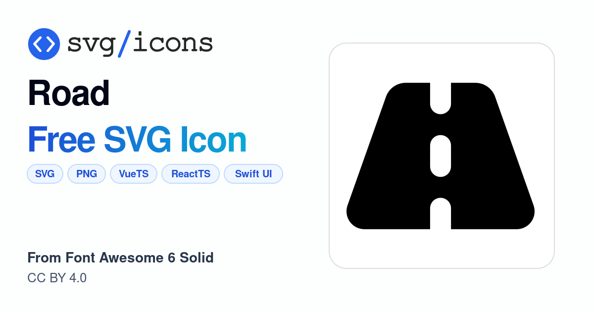 Road SVG Icon - Free Road PNG & SVG Download