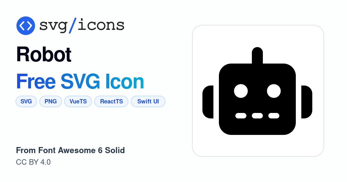 Robot SVG Icon - Free Robot PNG & SVG Download