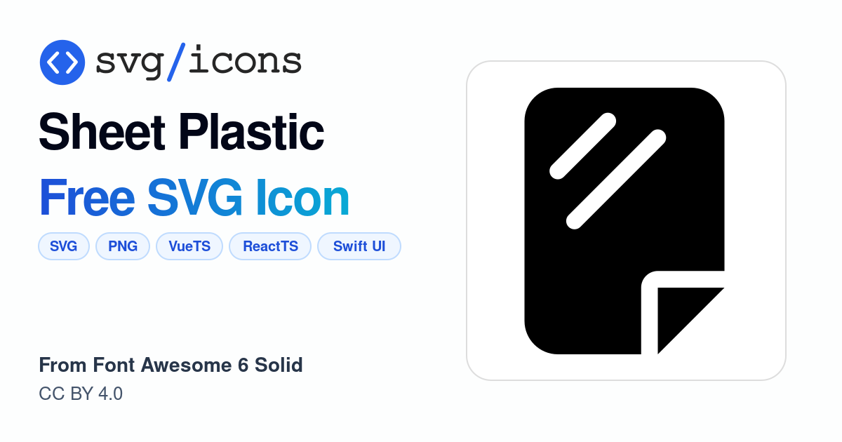 Sheet-plastic SVG Icon - Free Sheet-plastic PNG & SVG Download