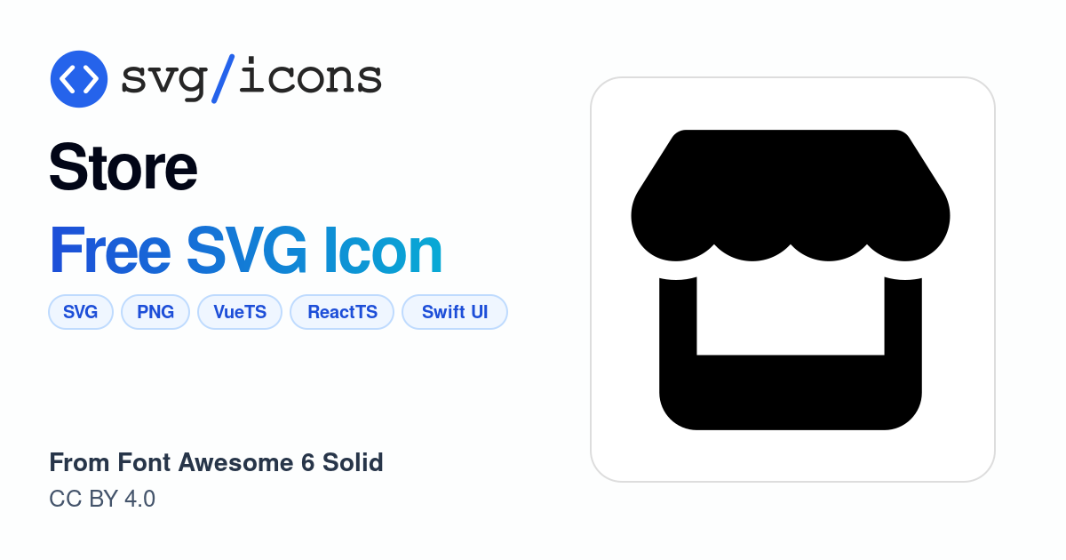 Store SVG Icon - Free Store PNG & SVG Download