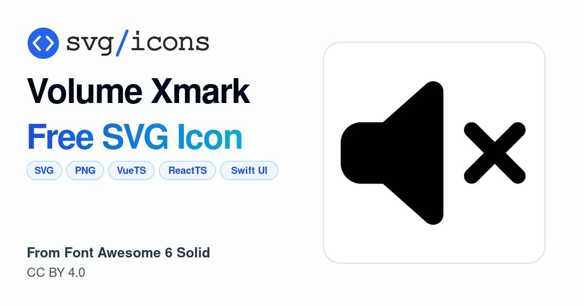 Volume-xmark SVG Icon - Free Volume-xmark PNG & SVG Download