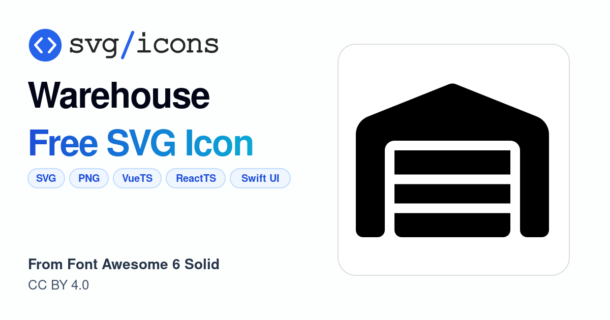 Warehouse SVG Icon - Free Warehouse PNG & SVG Download