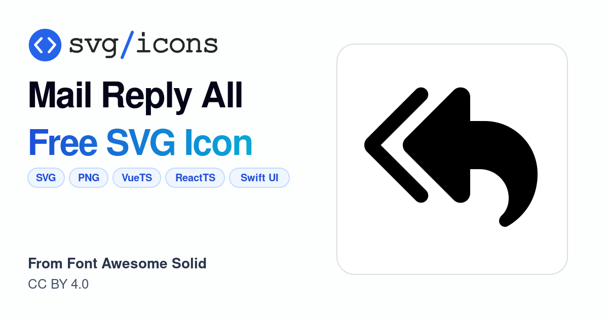 Mail-reply-all SVG Icon - Free Mail-reply-all PNG & SVG Download