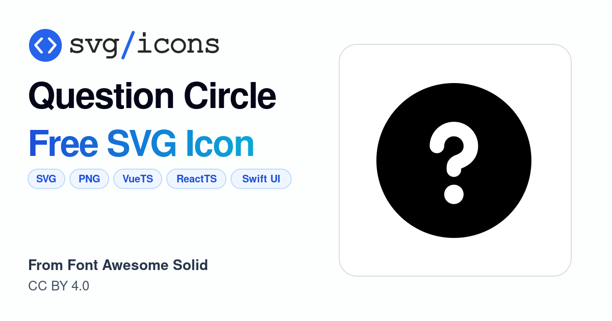 Question-circle SVG Icon - Free Question-circle PNG & SVG Download