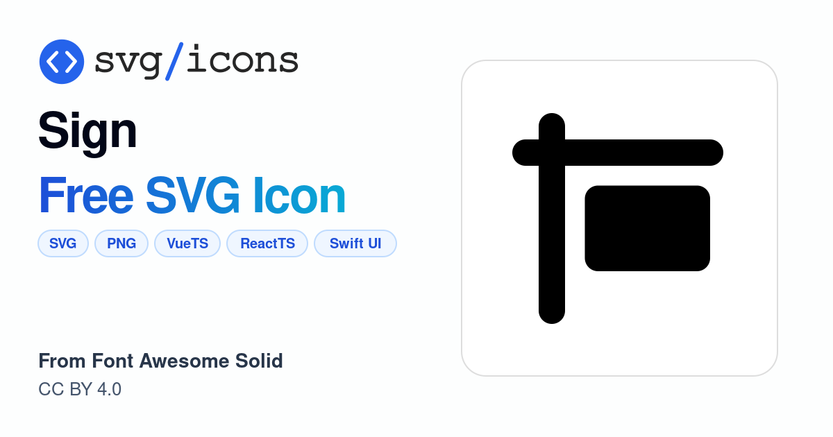 Sign SVG Icon - Free Sign PNG & SVG Download