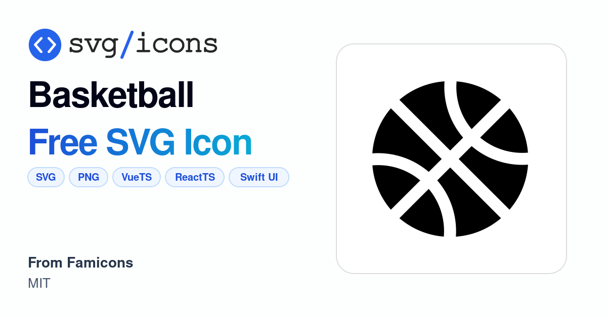 Basketball SVG Icon - Free Basketball PNG & SVG Download