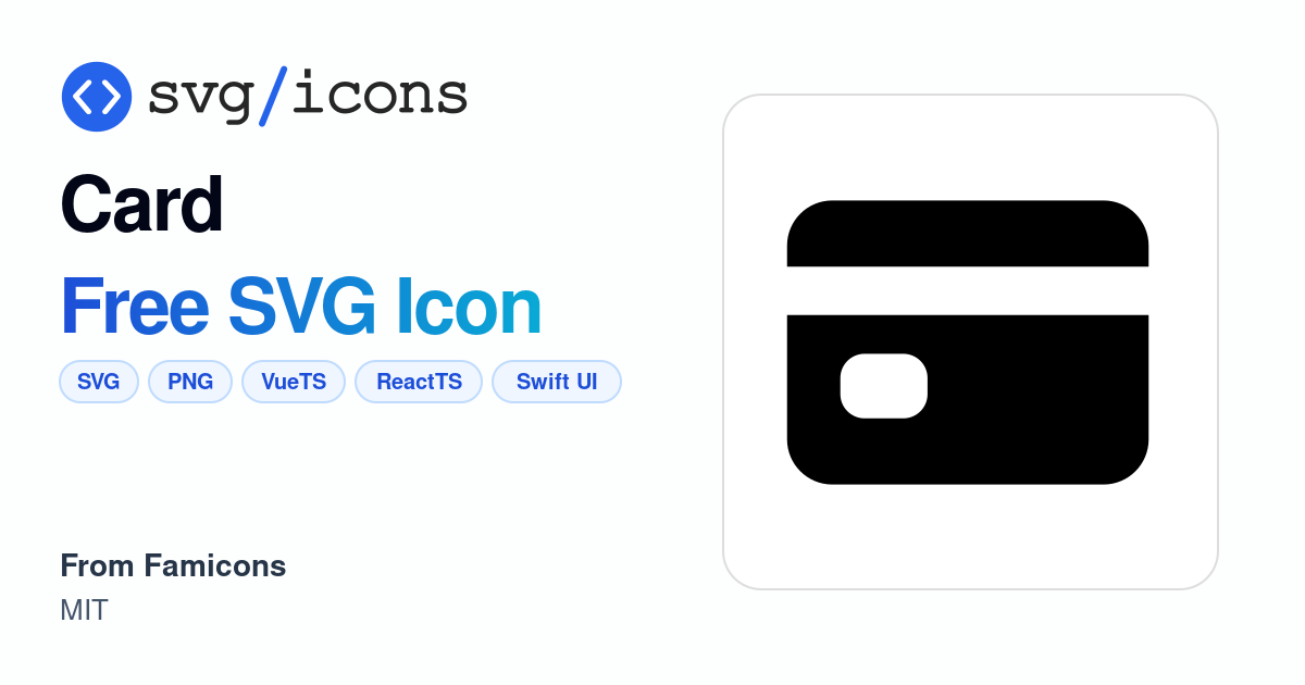 Card SVG Icon - Free Card PNG & SVG Download