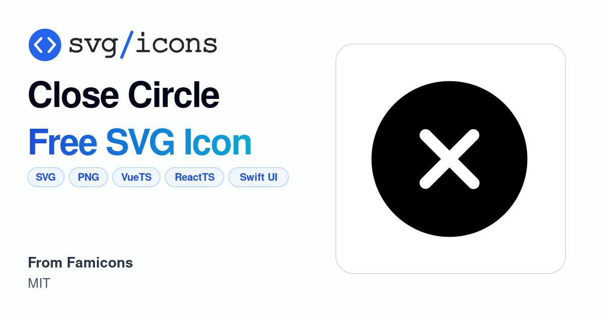 Close-circle SVG Icon - Free Close-circle PNG & SVG Download