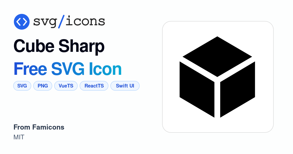 Cube-sharp SVG Icon - Free Cube-sharp PNG & SVG Download