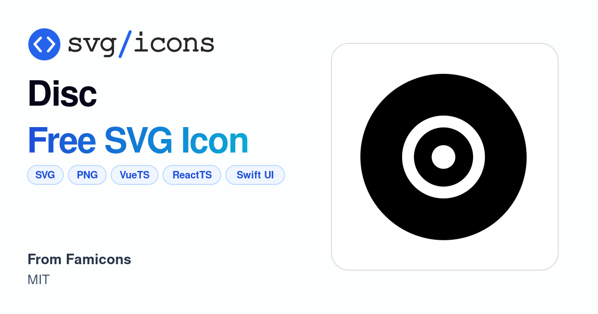 Disc SVG Icon - Free Disc PNG & SVG Download