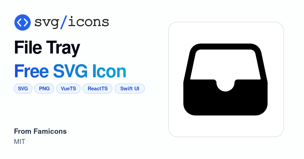 File-tray SVG Icon - Free File-tray PNG & SVG Download