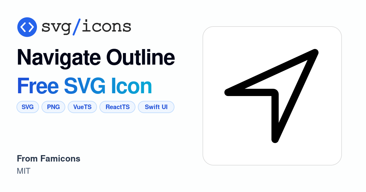 Navigate-outline SVG Icon - Free Navigate-outline PNG & SVG Download