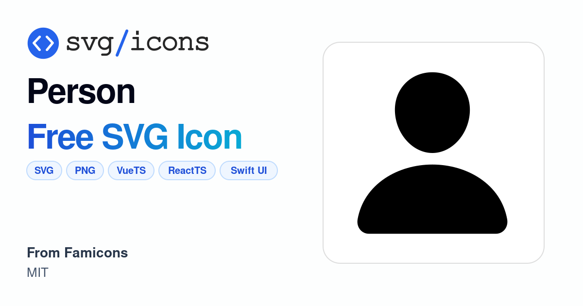 Person SVG Icon - Free Person PNG & SVG Download