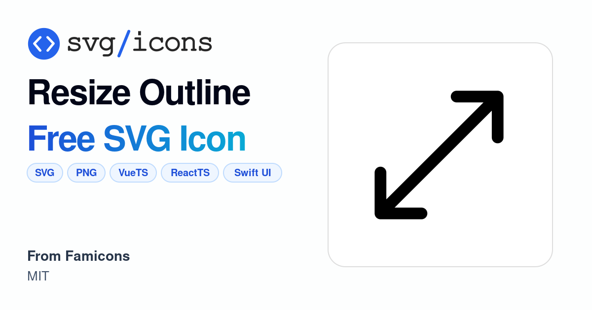 Resize-outline SVG Icon - Free Resize-outline PNG & SVG Download
