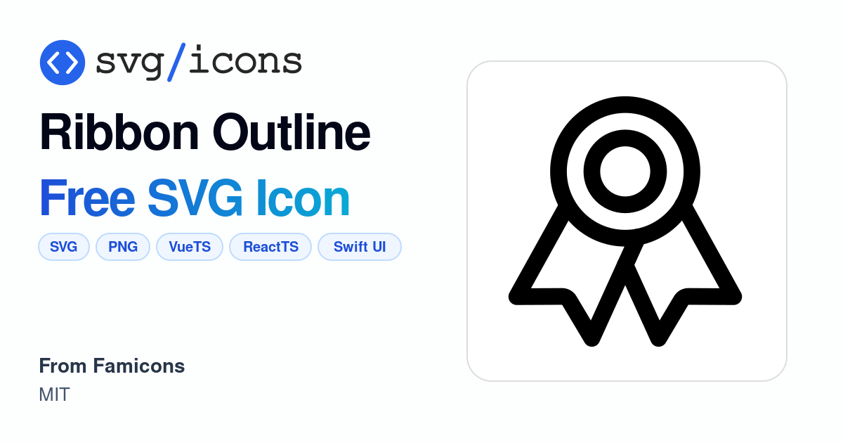 Ribbon-outline SVG Icon - Free Ribbon-outline PNG & SVG Download