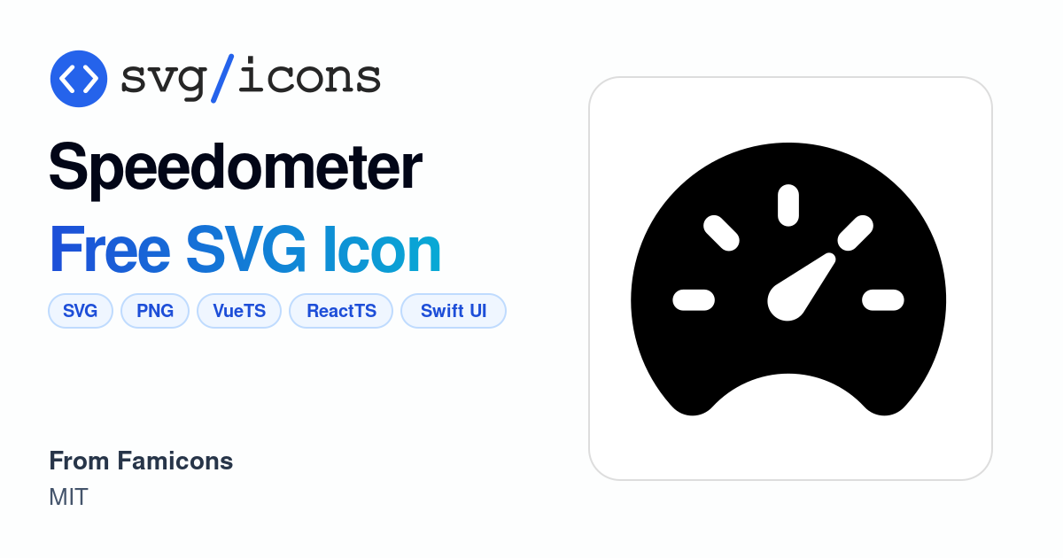 Speedometer SVG Icon - Free Speedometer PNG & SVG Download