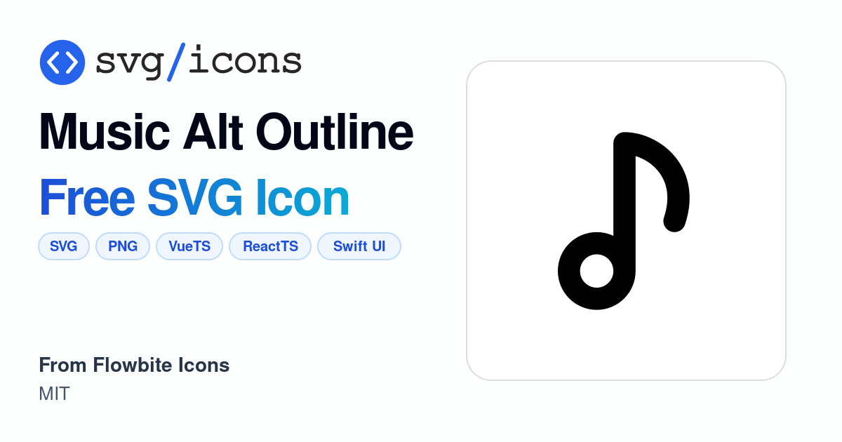 Music-alt-outline SVG Icon - Free Music-alt-outline PNG & SVG Download