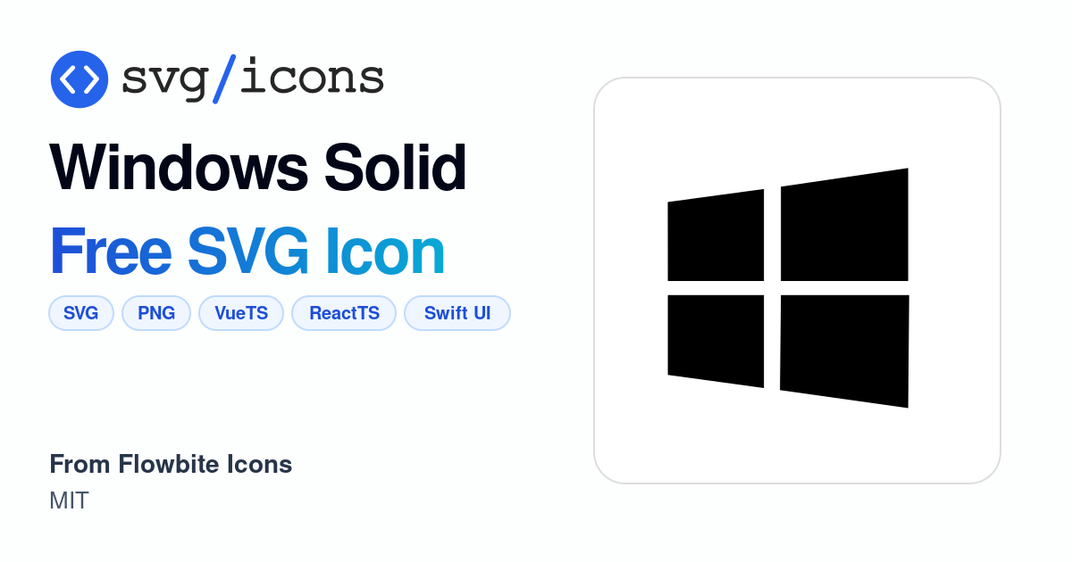 Windows-solid SVG Icon - Free Windows-solid PNG & SVG Download