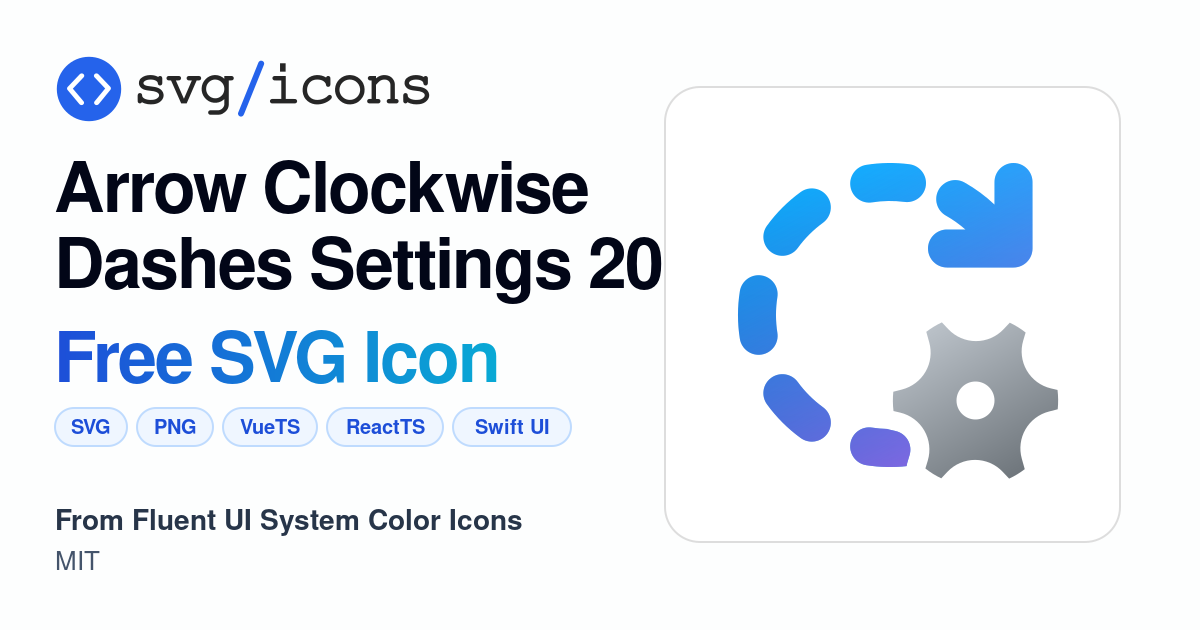 Arrow-clockwise-dashes-settings-20 SVG Icon - Free Arrow-clockwise ...