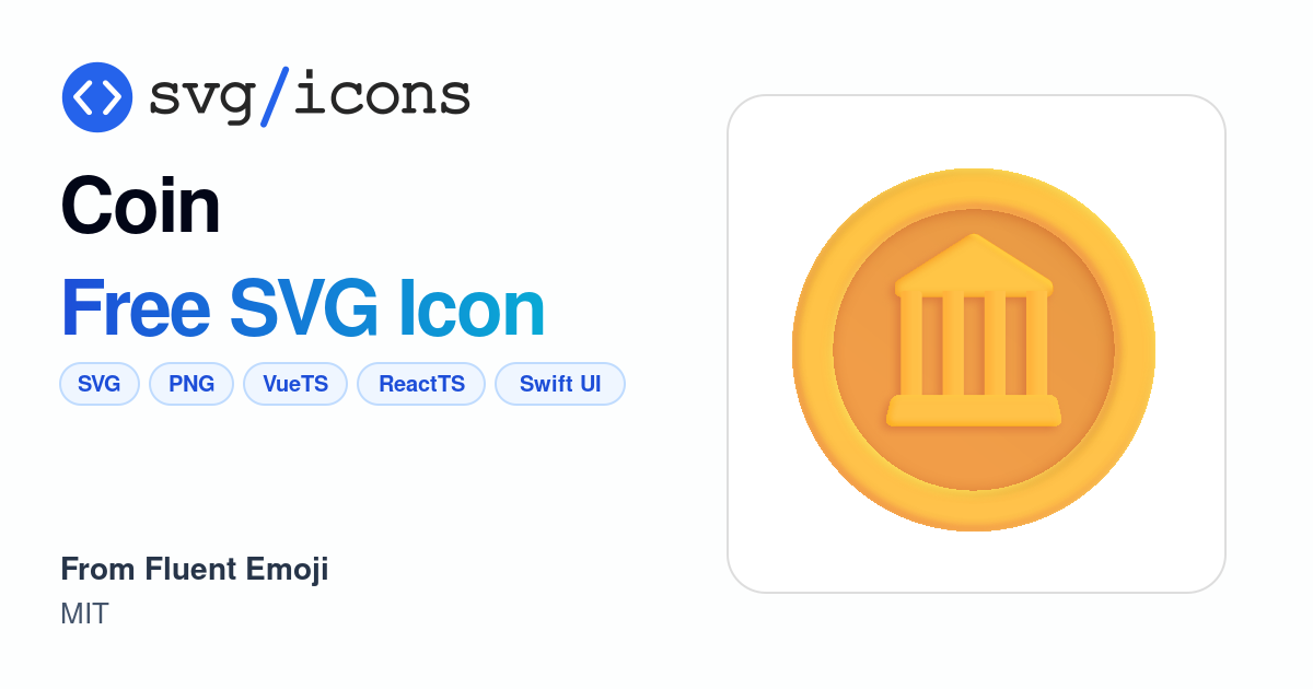 Coin SVG Icon - Free Coin PNG & SVG Download