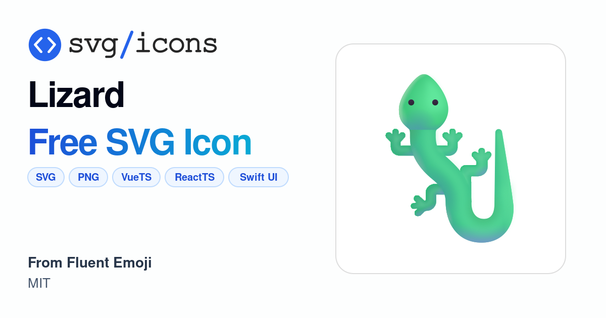 Lizard SVG Icon - Free Lizard PNG & SVG Download