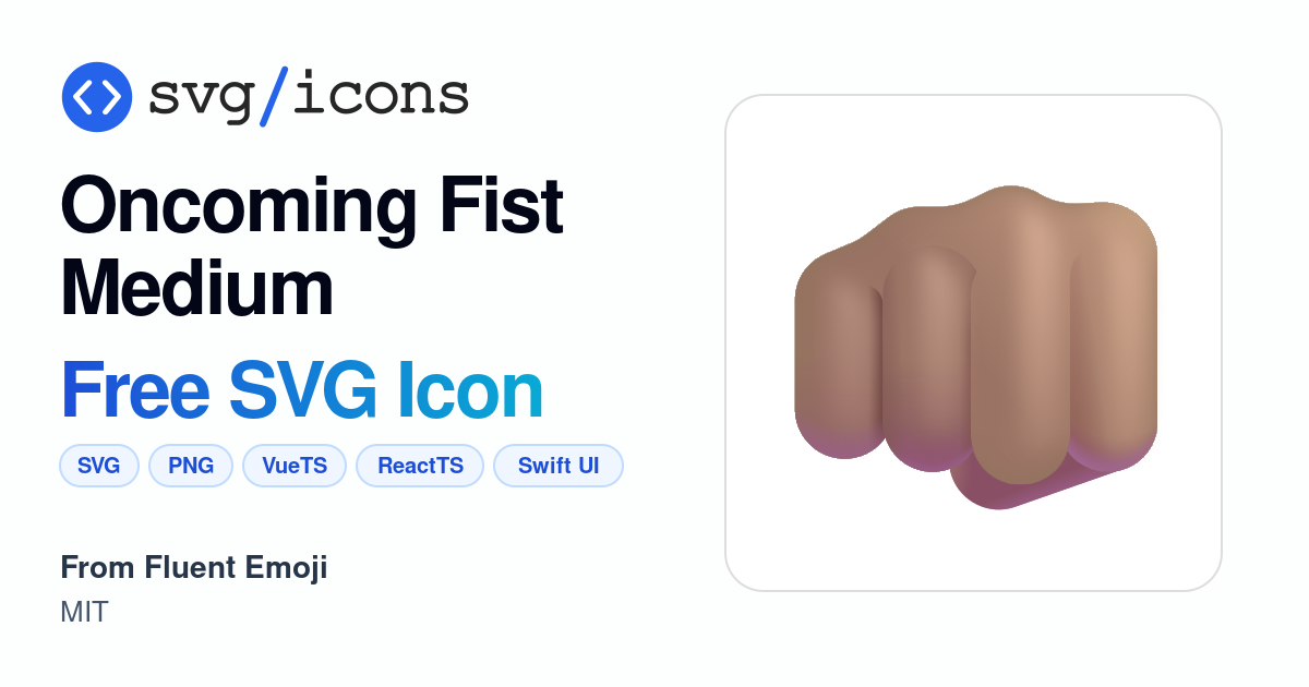 Oncoming-fist-medium SVG Icon - Free Oncoming-fist-medium PNG & SVG ...
