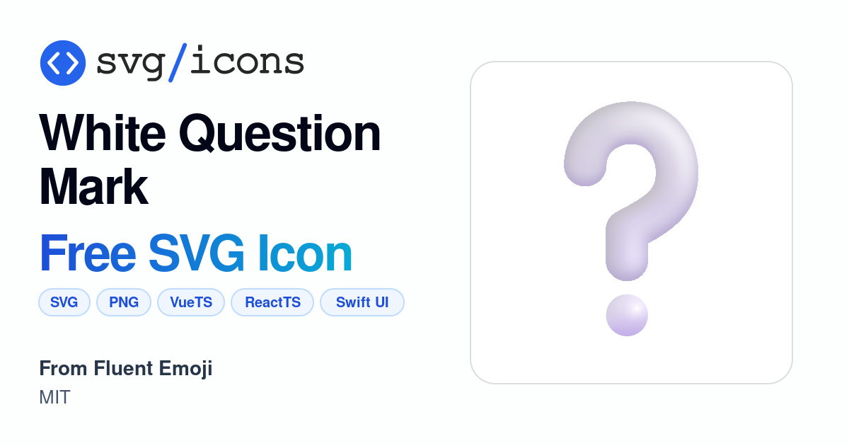 White-question-mark SVG Icon - Free White-question-mark PNG & SVG Download