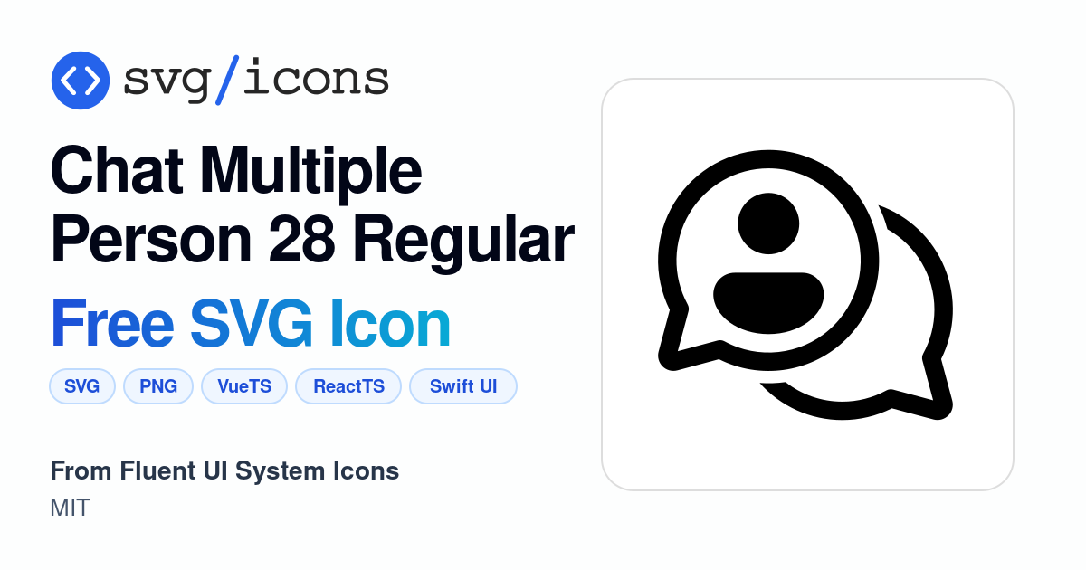 Chat-multiple-person-28-regular SVG Icon - Free Chat-multiple-person-28 ...