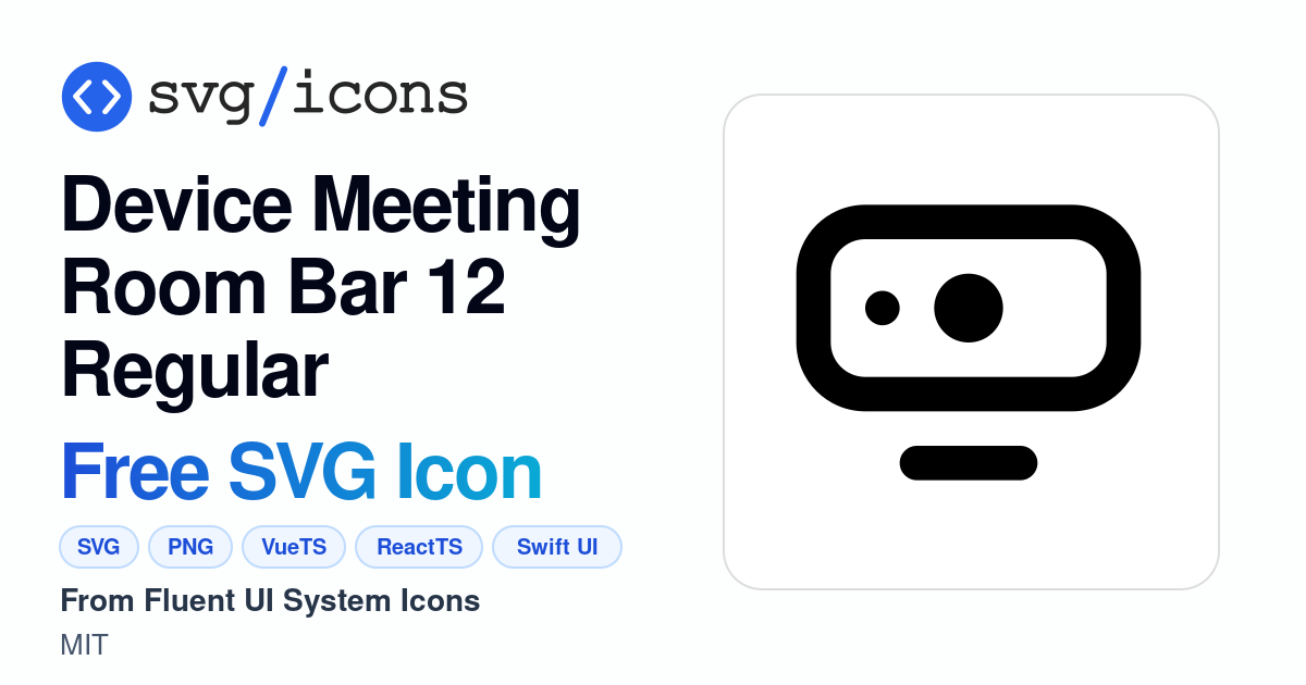 Device-meeting-room-bar-12-regular SVG Icon - Free Device-meeting-room ...