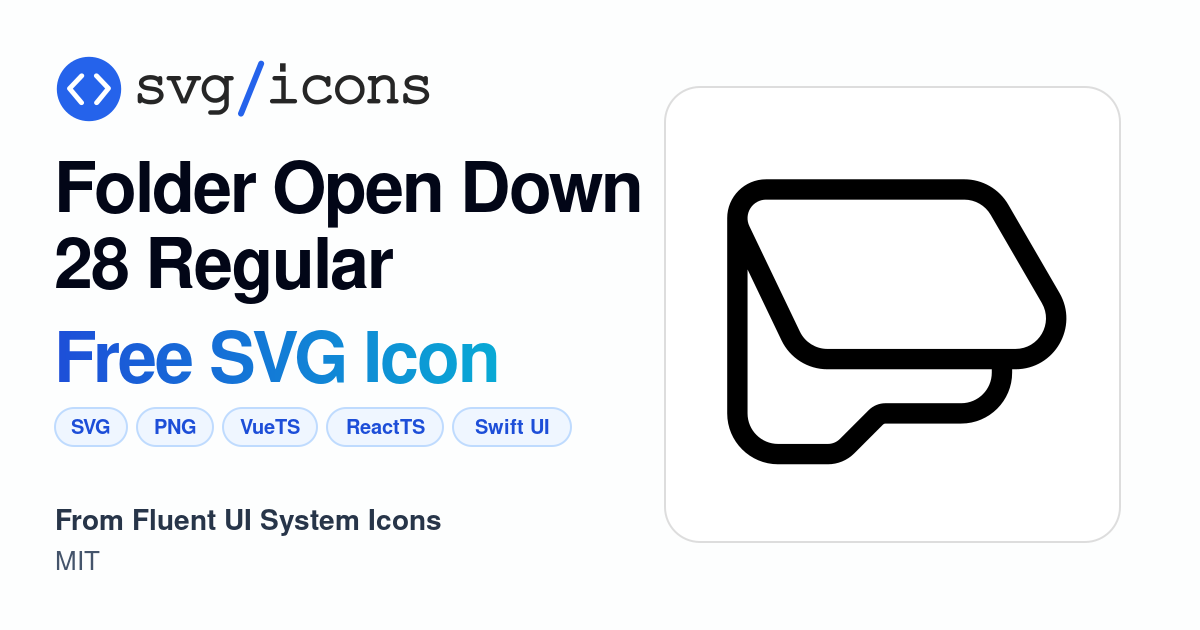 Folder-open-down-28-regular SVG Icon - Free Folder-open-down-28-regular ...