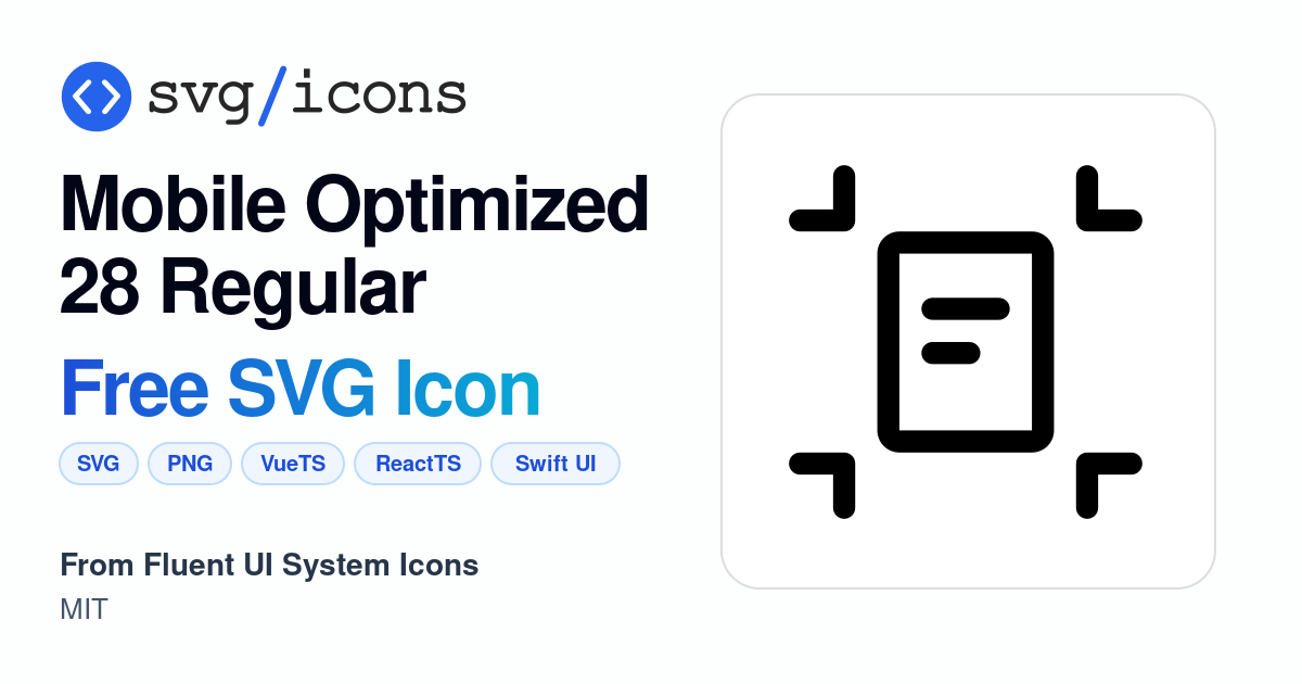 Mobile-optimized-28-regular SVG Icon - Free Mobile-optimized-28-regular ...