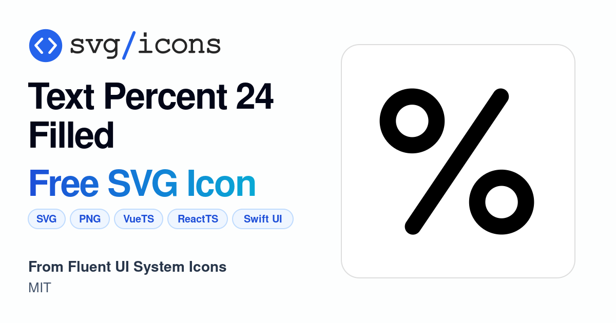 Text-percent-24-filled SVG Icon - Free Text-percent-24-filled PNG & SVG ...