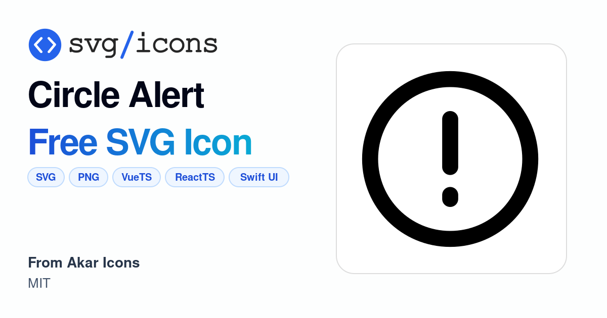 Circle-alert SVG Icon - Free Circle-alert PNG & SVG Download