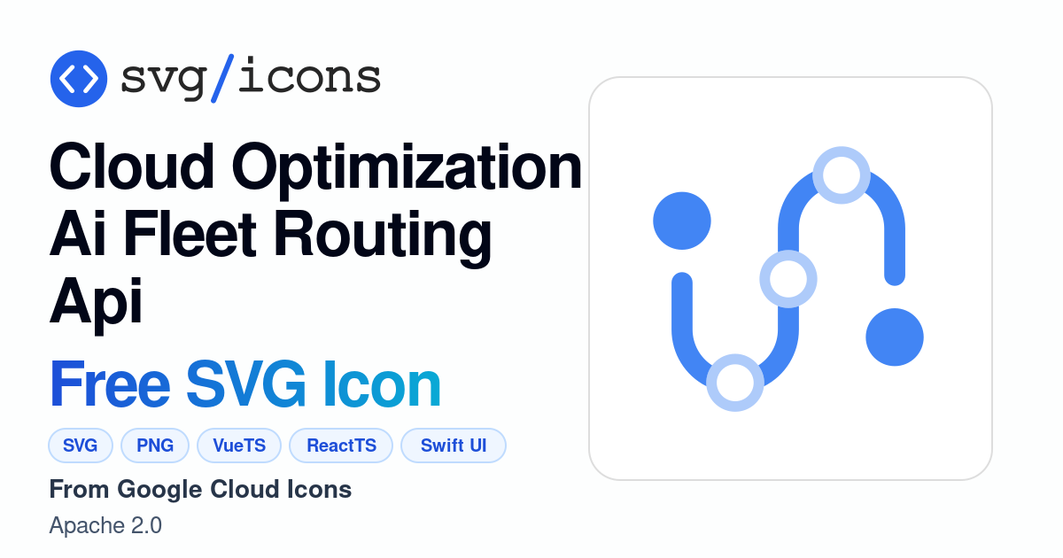 Cloud-optimization-ai-fleet-routing-api SVG Icon - Free Cloud ...