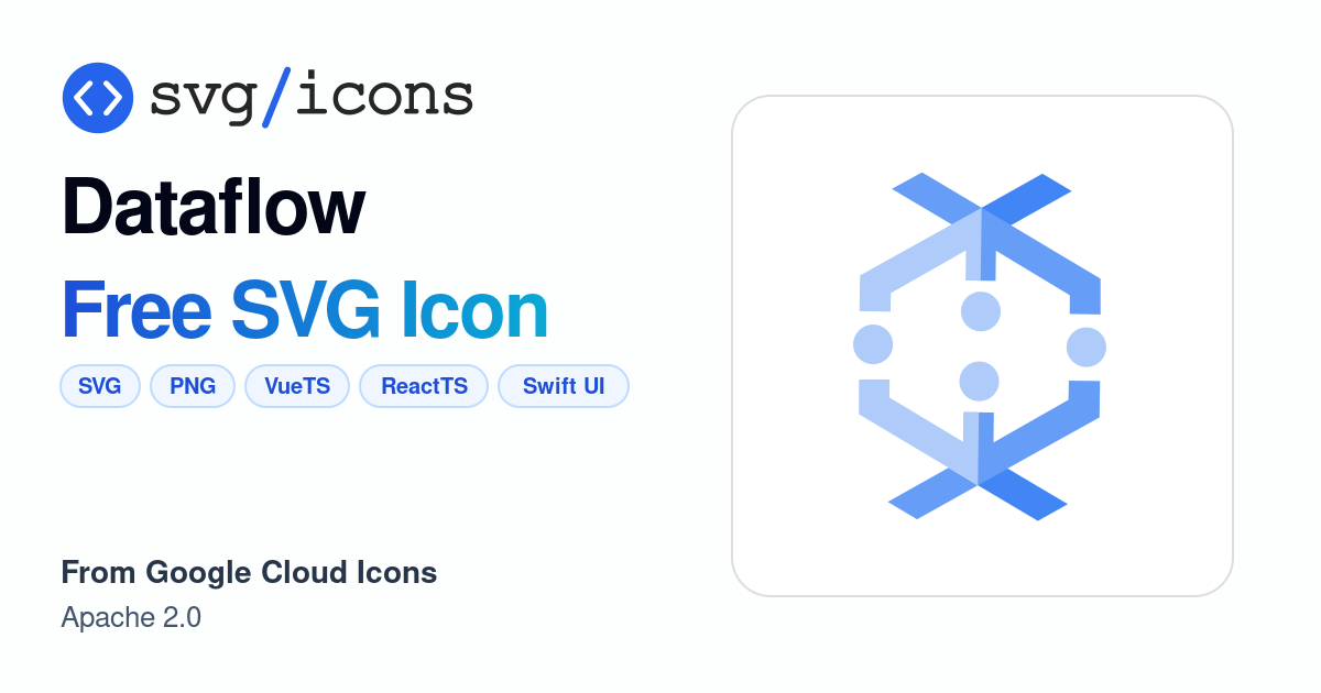 Dataflow SVG Icon - Free Dataflow PNG & SVG Download