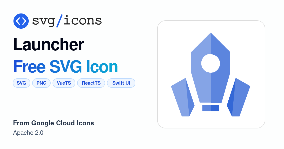 Launcher SVG Icon - Free Launcher PNG & SVG Download