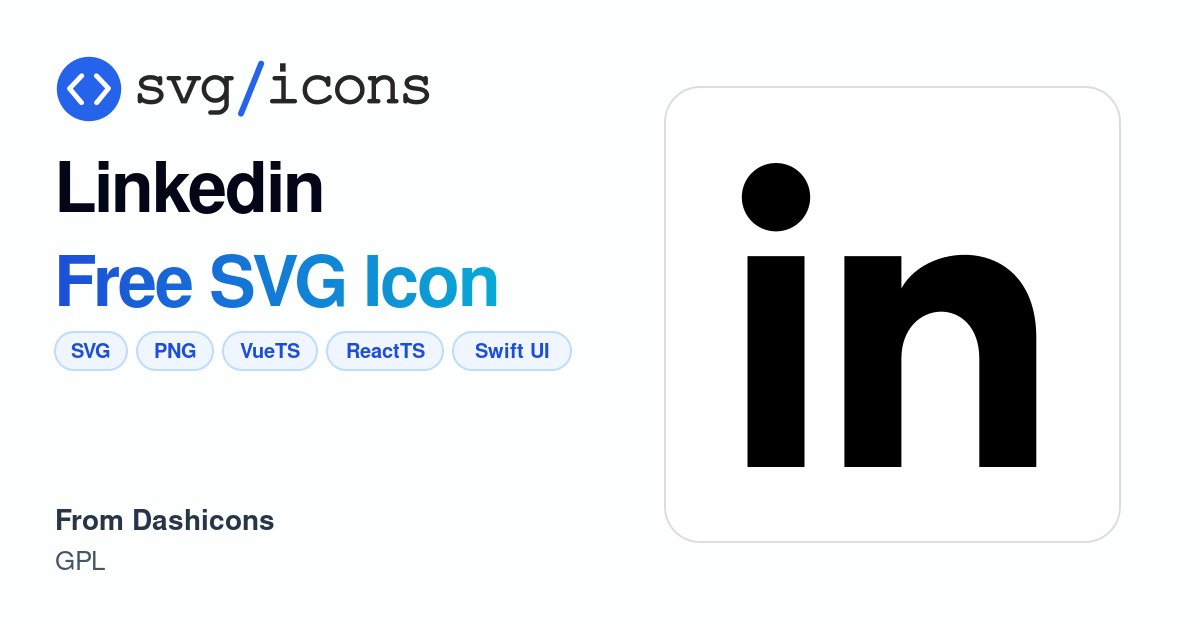 Linkedin SVG Icon - Free Linkedin PNG & SVG Download