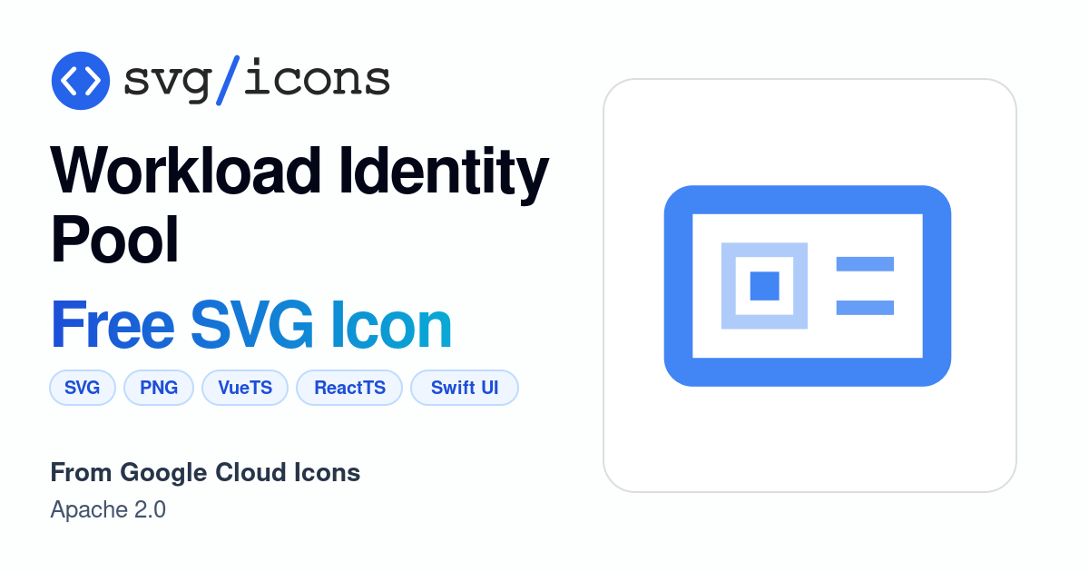 Workload-identity-pool SVG Icon - Free Workload-identity-pool PNG & SVG ...