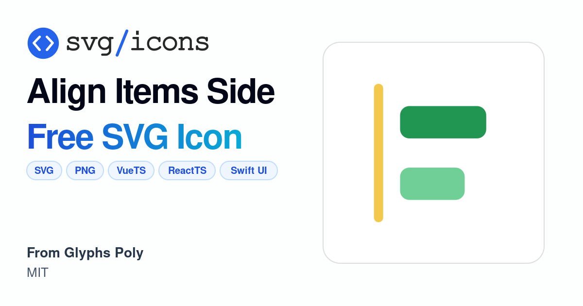 Align-items-side SVG Icon - Free Align-items-side PNG & SVG Download