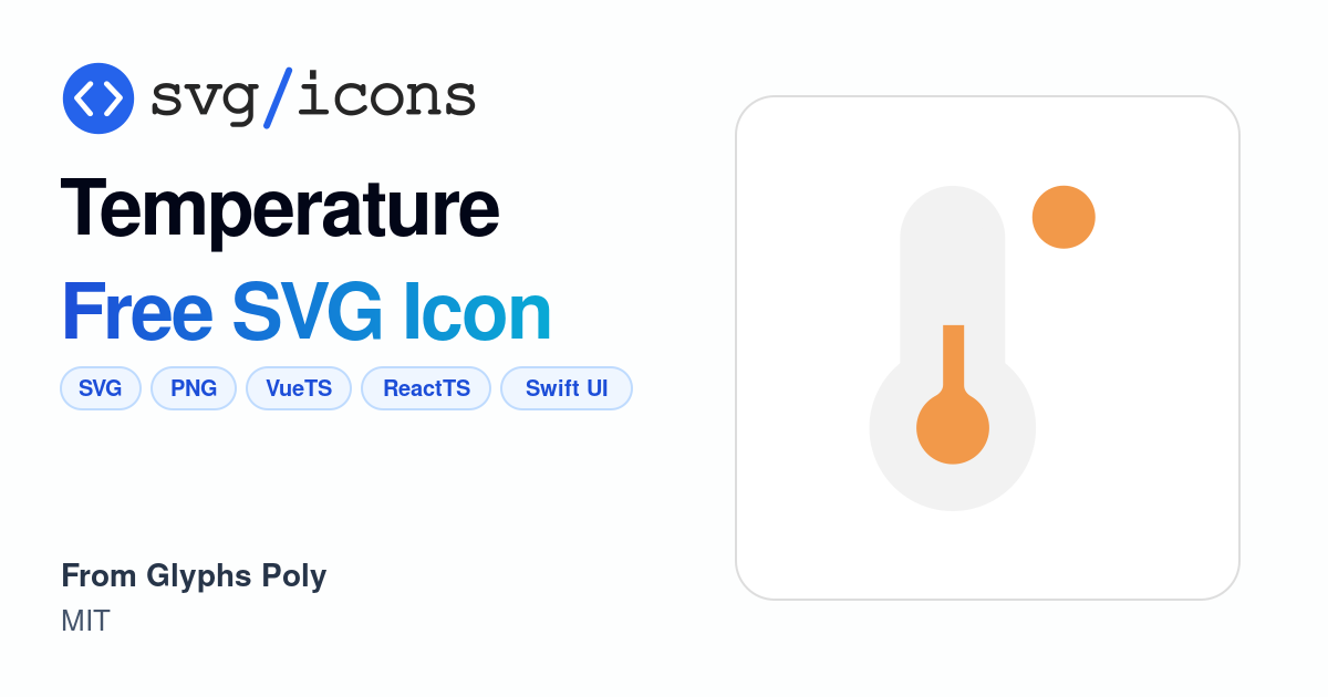 Temperature SVG Icon - Free Temperature PNG & SVG Download