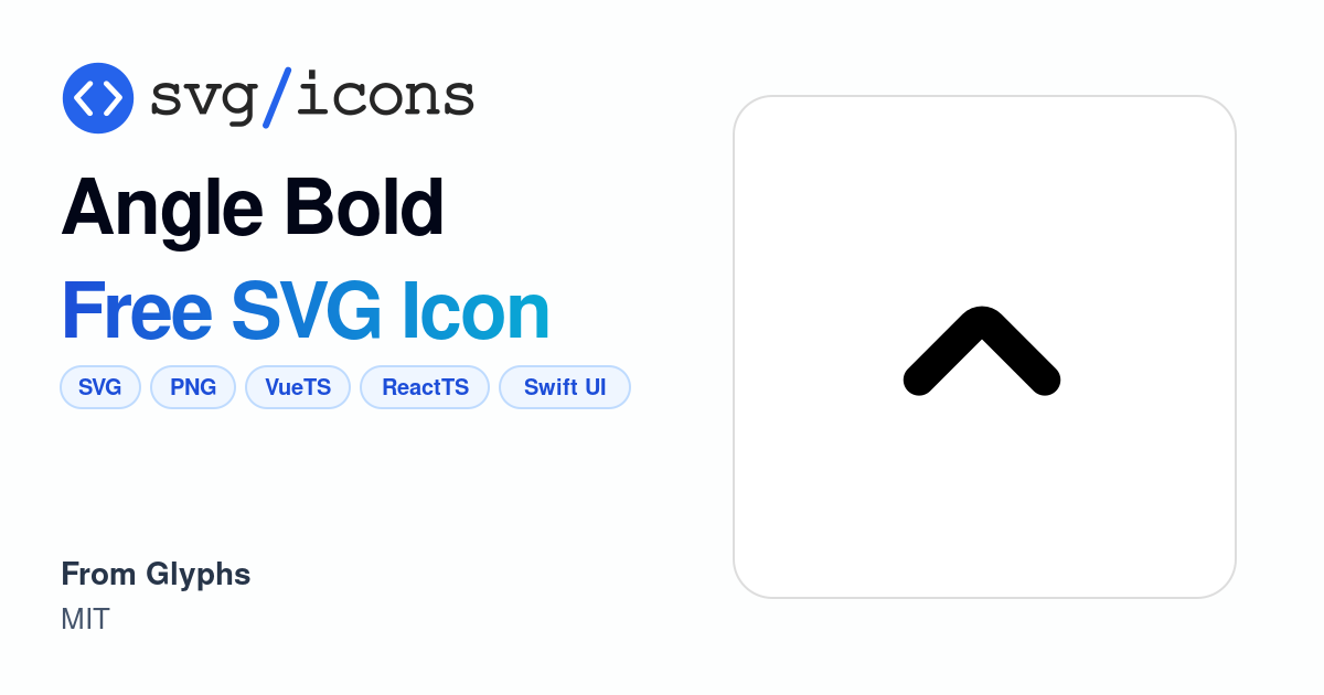 Angle-bold SVG Icon - Free Angle-bold PNG & SVG Download