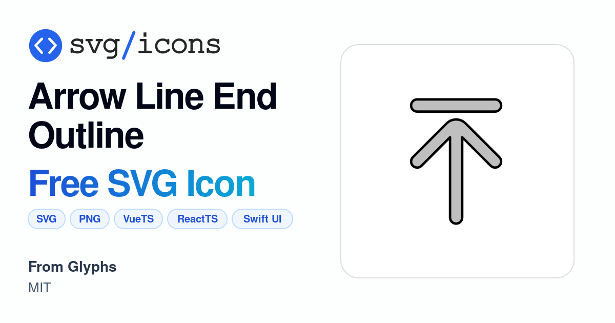 Arrow-line-end-outline SVG Icon - Free Arrow-line-end-outline PNG & SVG ...