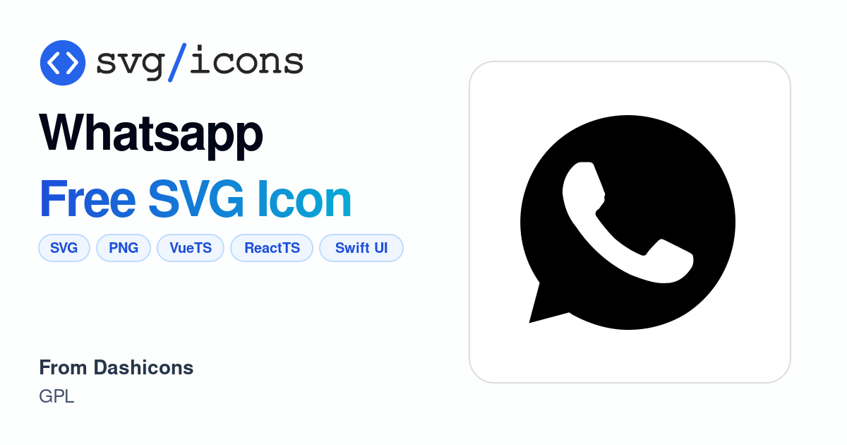 Whatsapp SVG Icon - Free Whatsapp PNG & SVG Download