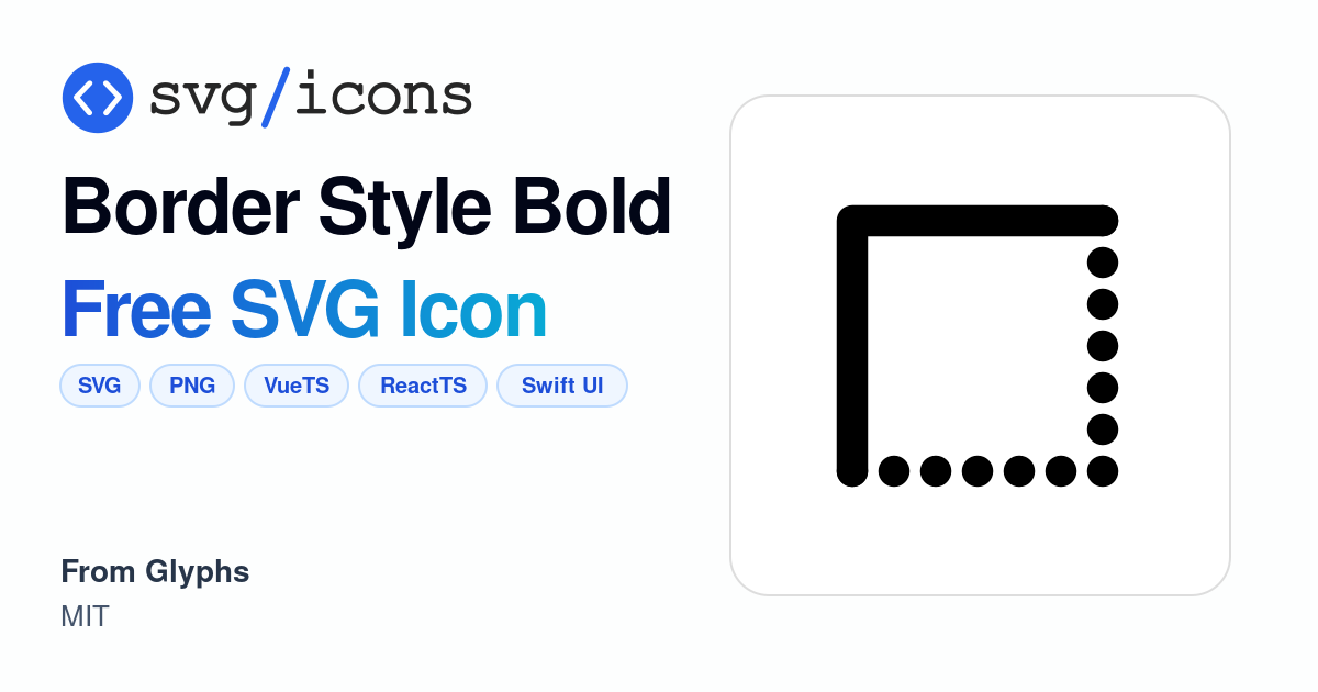 Border-style-bold SVG Icon - Free Border-style-bold PNG & SVG Download