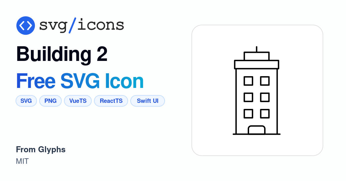 Building-2 SVG Icon - Free Building-2 PNG & SVG Download