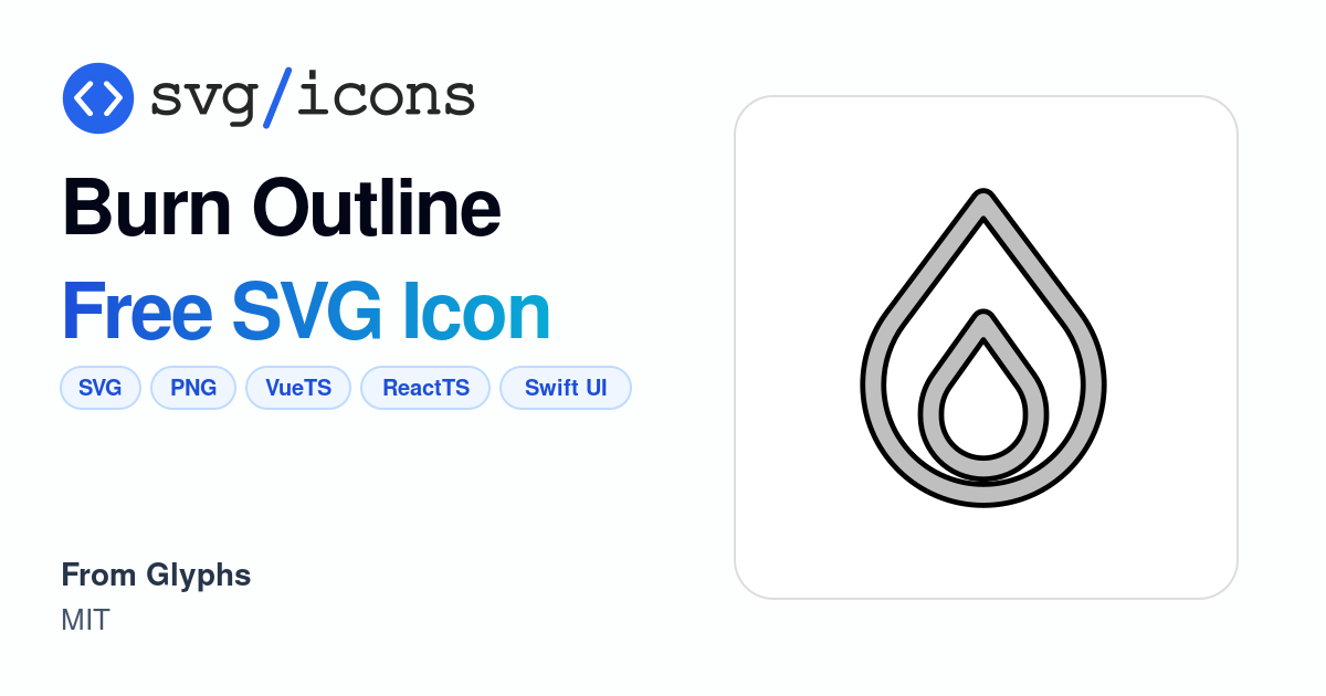 Burn-outline SVG Icon - Free Burn-outline PNG & SVG Download