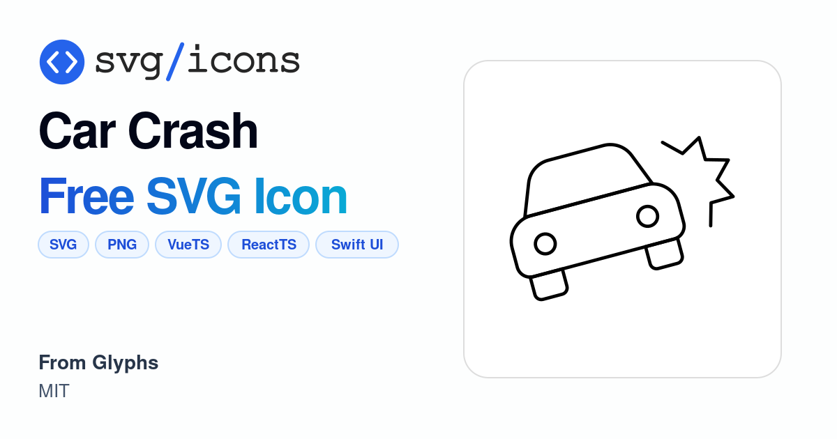 Car-crash SVG Icon - Free Car-crash PNG & SVG Download