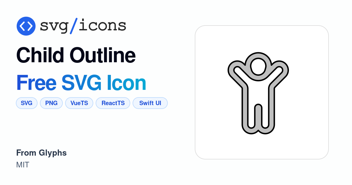 Child-outline SVG Icon - Free Child-outline PNG & SVG Download