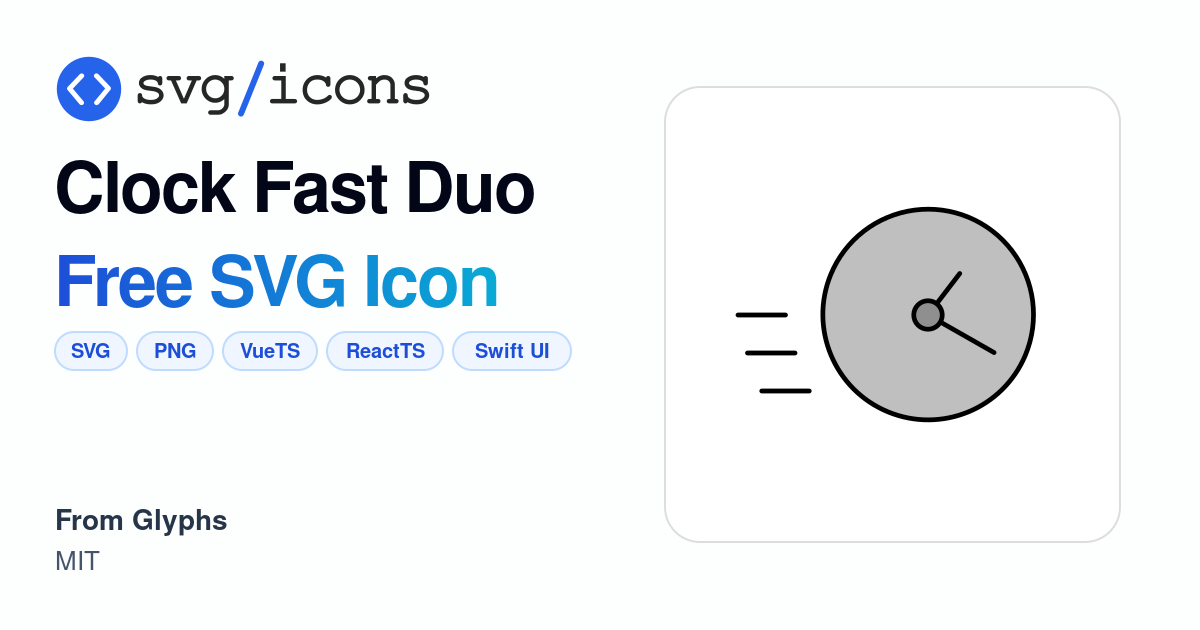 Clock-fast-duo SVG Icon - Free Clock-fast-duo PNG & SVG Download